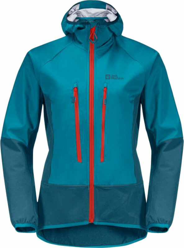 Outdoor Jacket Jack Wolfskin Alpspitze Hoody W Freshwater Blue XL Outdoor Jacket