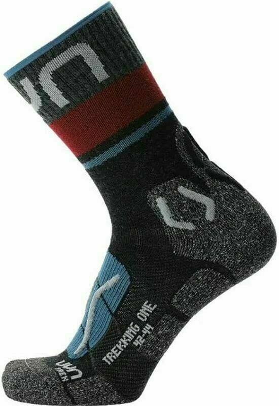 Strumpor UYN Man Trekking One Merino Socks Anthracite/Blue 35-38 Strumpor