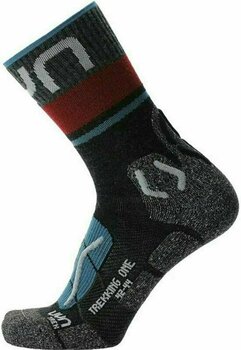 Sokken UYN Man Trekking One Merino Socks Anthracite/Blue 42-44 Sokken - 1