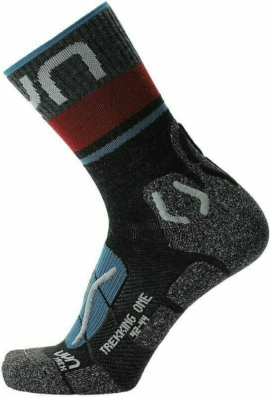 Ponožky UYN Woman Trekking One Merino Socks Anthracite/Blue 39-40 Ponožky