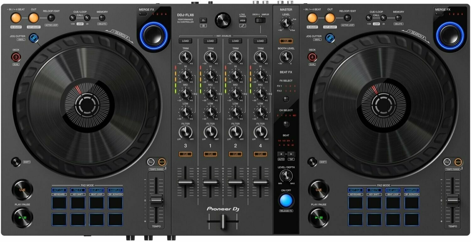 DJ機材 Pioneer DJ DDJ-FLX6 Pioneer Dj DDJ-FLX6 Kontroler DJ - Muziker