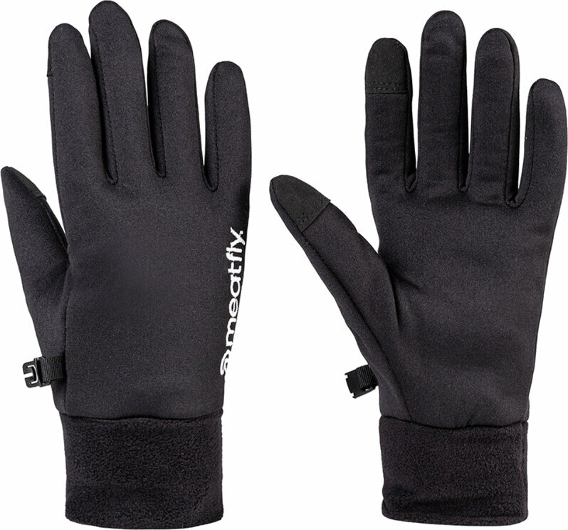Rukavice Meatfly Mens Powerstretch Gloves Black/White XL Rukavice