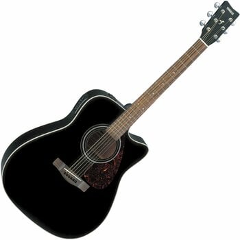 Dreadnought elektro-akoestische gitaar Yamaha FX370C Black - 1