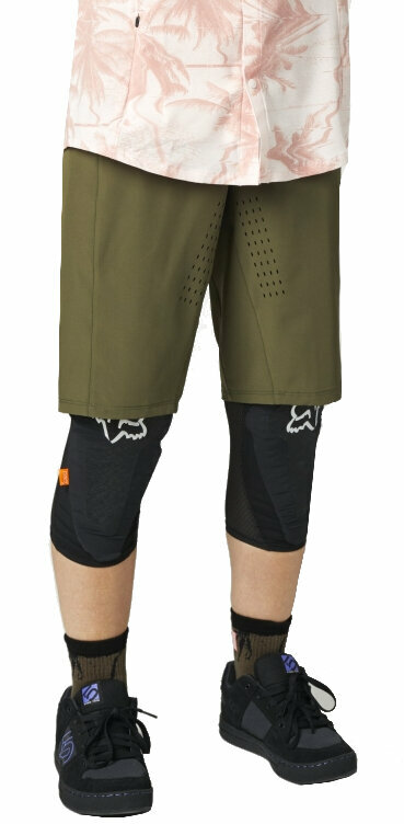 Cykelshorts och byxor FOX Womens Flexair Lite Short No Liner Olive Green S Cykelshorts och byxor