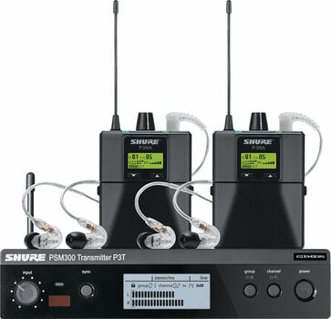 Wireless In Ear Monitoring Shure P3TERA215TWP PSM 300 TWINPACK PRO K3E: 606-630 MHz - 1