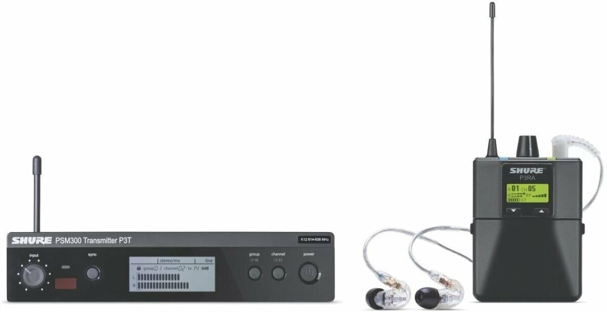 Trådlös öronövervakning Shure P3TERA215CL PSM 300 K3E: 606-630 MHz