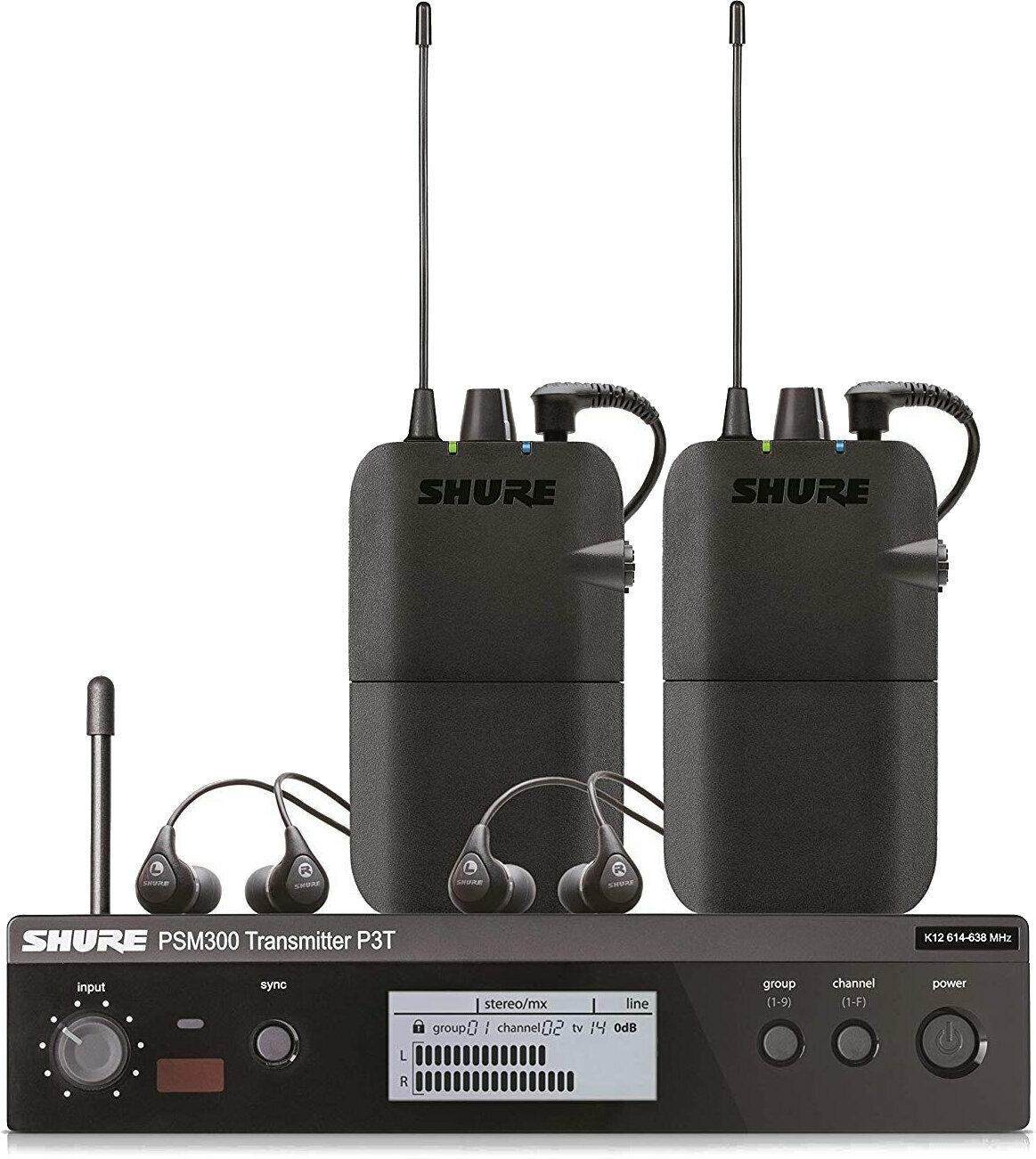 Trådløs i øre monitorering Shure P3TERA112TW PSM 300 H20: 518–542 MHz