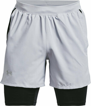 Running shorts Under Armour Men's UA Launch 5'' 2-in-1 Shorts Mod Gray/Black 2XL Running shorts - 1