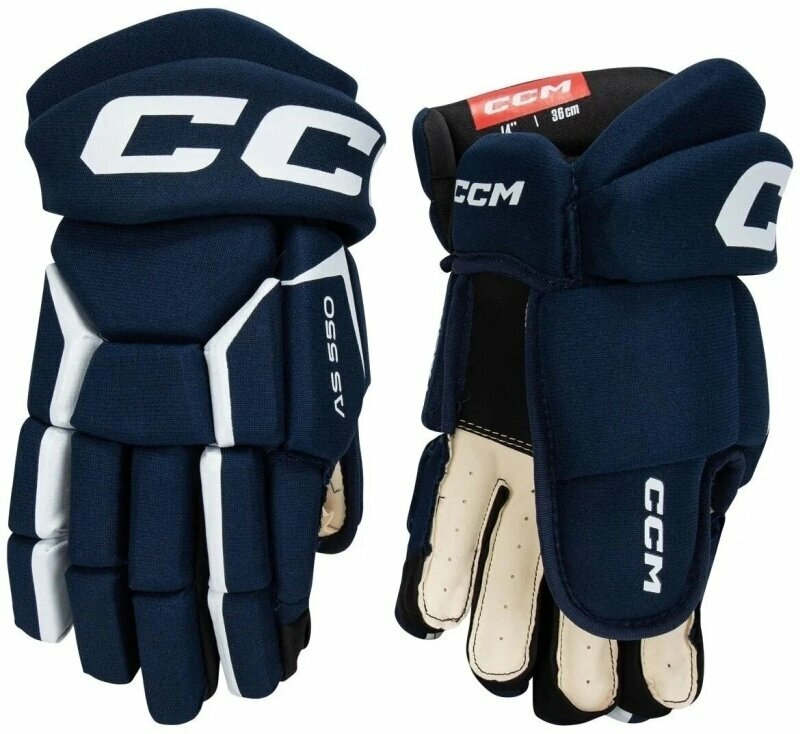 Hokejové rukavice CCM Tacks AS 550 SR 13 Navy/White Hokejové rukavice