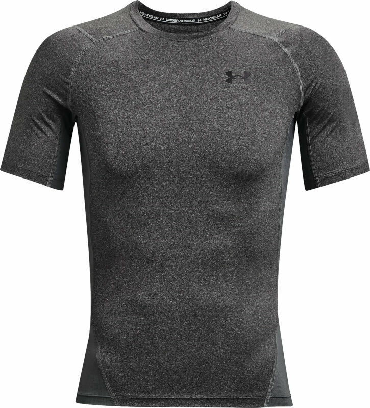 Under Armour Men's HeatGear Armour Short Sleeve Carbon Heather/Black L
