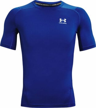 Фитнес тениска Under Armour Men's HeatGear Armour Short Sleeve Royal/White S Фитнес тениска - 1