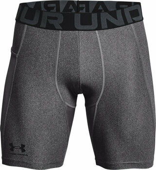 Running underwear Under Armour Men's HeatGear Armour Compression Shorts Carbon Heather/Black L Running underwear - 1