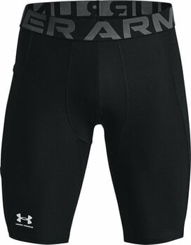 Bielizna do biegania Under Armour Men's HeatGear Pocket Long Shorts Black/White S Bielizna do biegania - 1