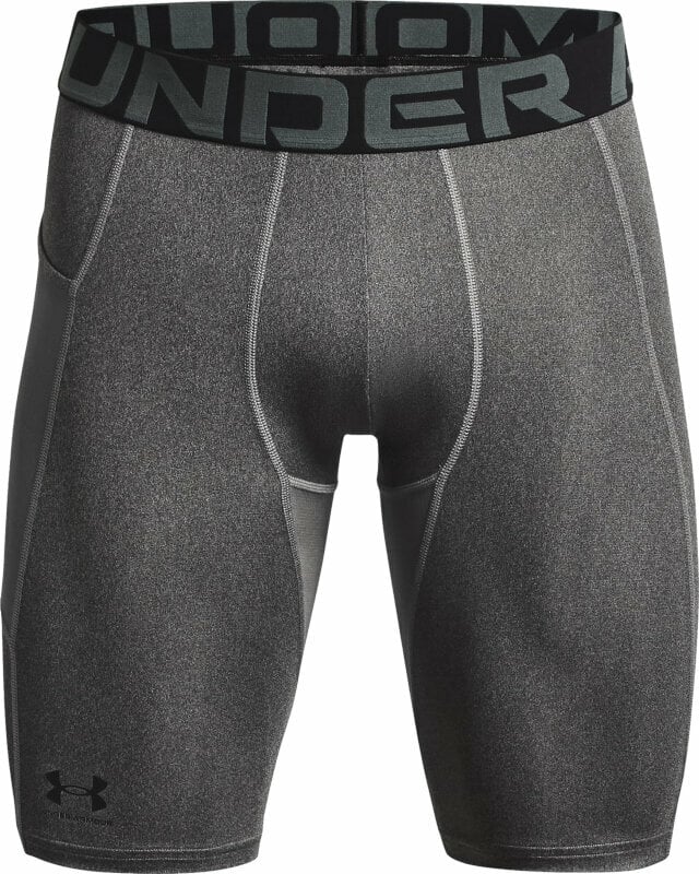 Hardloopondergoed Under Armour Men's HeatGear Pocket Long Shorts Carbon Heather/Black S Hardloopondergoed