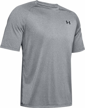 Fitness T-Shirt Under Armour Men's UA Tech 2.0 Textured Short Sleeve T-Shirt Pitch Gray/Black S Fitness T-Shirt - 1