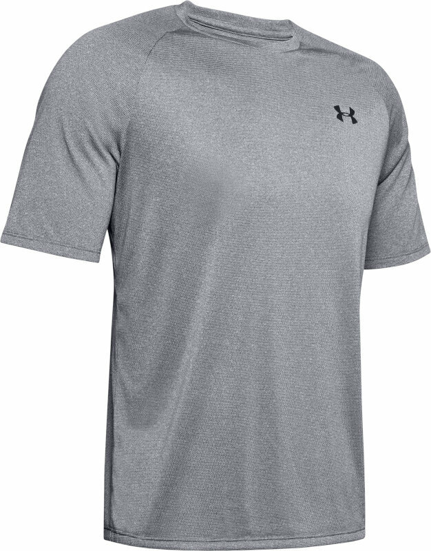 T-shirt de fitness Under Armour Men's UA Tech 2.0 Textured Short Sleeve T-Shirt Pitch Gray/Black M T-shirt de fitness