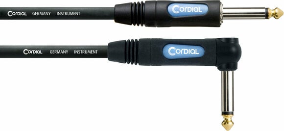 Instrumentenkabel Cordial CCFI 1,5 PR Schwarz 1,5 m Gerade Klinke - Winkelklinke - 1