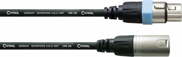 Mikrofonkabel Cordial CCM 0,5 FM Schwarz 0,5 m - 1