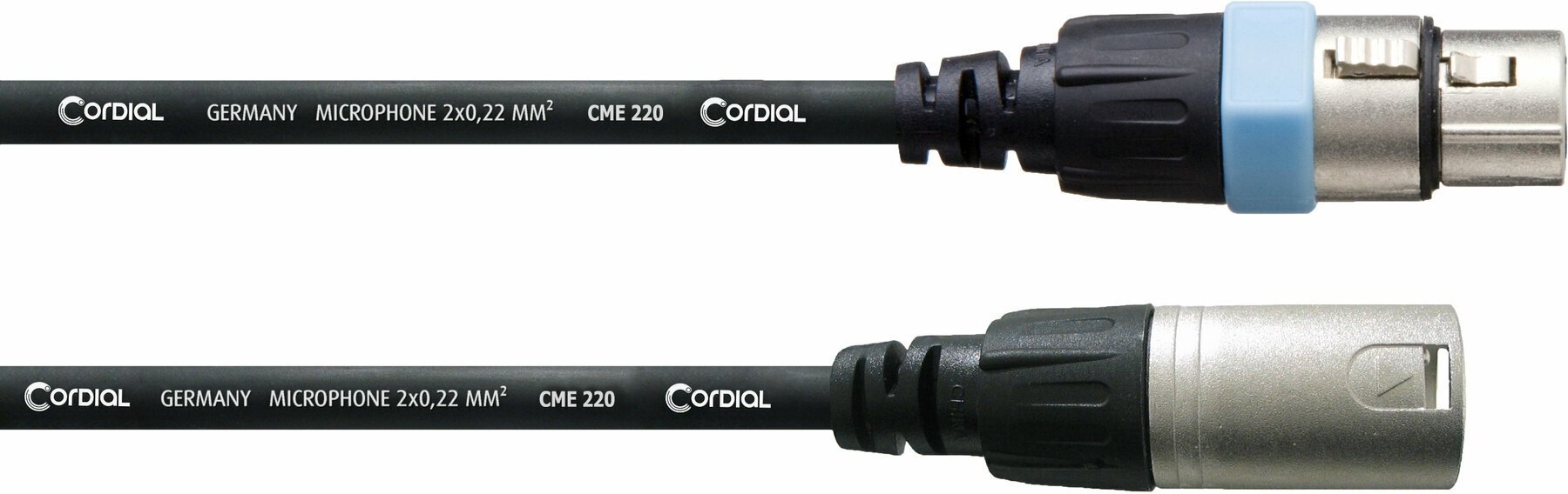 Cablu complet pentru microfoane Cordial CCM 1,5 FM Negru 1,5 m