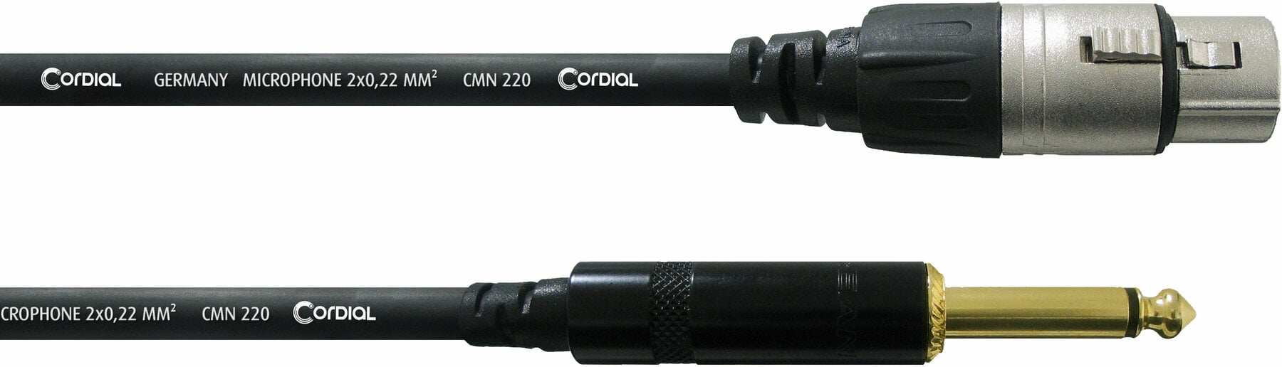 Mikrofónový kábel Cordial CCM 10 FP Čierna 10 m