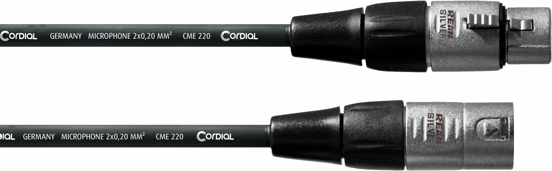 Microphone Cable Cordial CFM 0,5 FM Black 0,5 m
