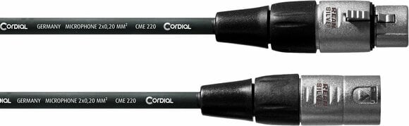 Mikrofon kábel Cordial CFM 0,5 FM Fekete 0,5 m - 1