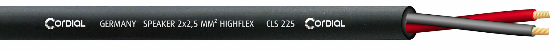 Reproduktorový kabel, metráž Cordial CLS 225 BK 500