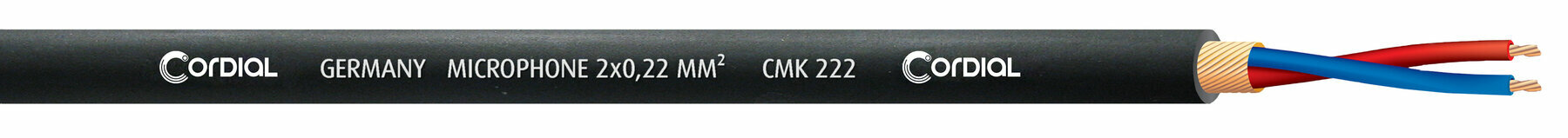 Симетричен кабел за микрофони на метър Cordial CMK 222 BK 500