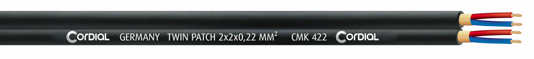 Symetrický mikrofonní kabel, metráž Cordial CMK 422 BK 100