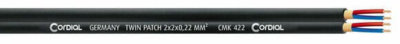 Симетричен кабел за микрофони на метър Cordial CMK 422 BK 100 - 1