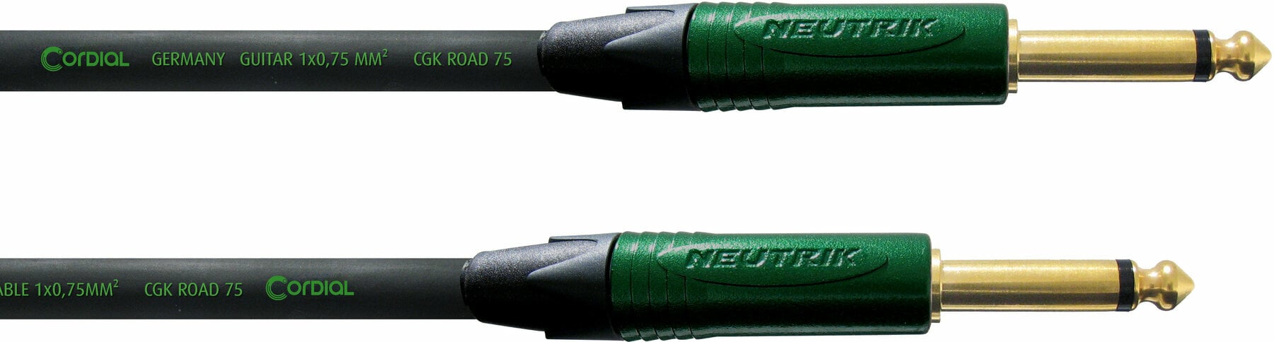 Cablu instrumente Cordial CRI 3 PP Negru-Verde 3 m Drept - Drept