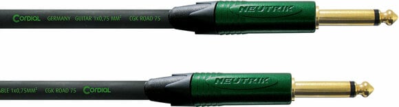Cablu instrumente Cordial CRI 6 PP Negru-Verde 6 m Drept - Drept - 1