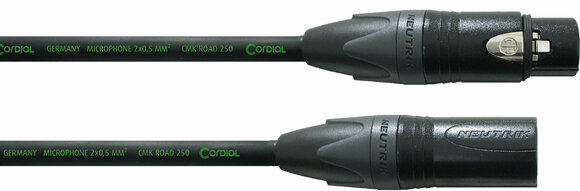 Mikrofon kábel Cordial CRM 10 FM BK Fekete 10 m - 1
