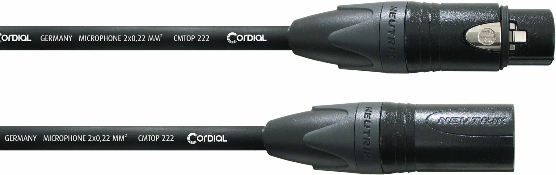 Cablu complet pentru microfoane Cordial CSM 10 FM Gold Negru 10 m