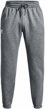 Fitness hlače Under Armour Men's UA Essential Fleece Joggers Pitch Gray Medium Heather/White S Fitness hlače - 1