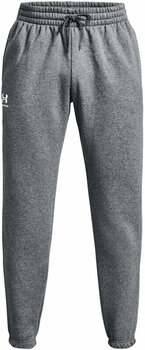 Fitness hlače Under Armour Men's UA Essential Fleece Joggers Pitch Gray Medium Heather/White L Fitness hlače - 1