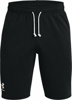 Fitness Trousers Under Armour Men's UA Rival Terry Shorts Black/Onyx White L Fitness Trousers - 1