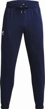 Fitness Trousers Under Armour Men's UA Essential Fleece Joggers Midnight Navy/White S Fitness Trousers - 1