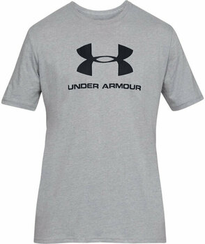 Fitness tričko Under Armour Men's UA Sportstyle Logo Short Sleeve Steel Light Heather/Black S Fitness tričko - 1