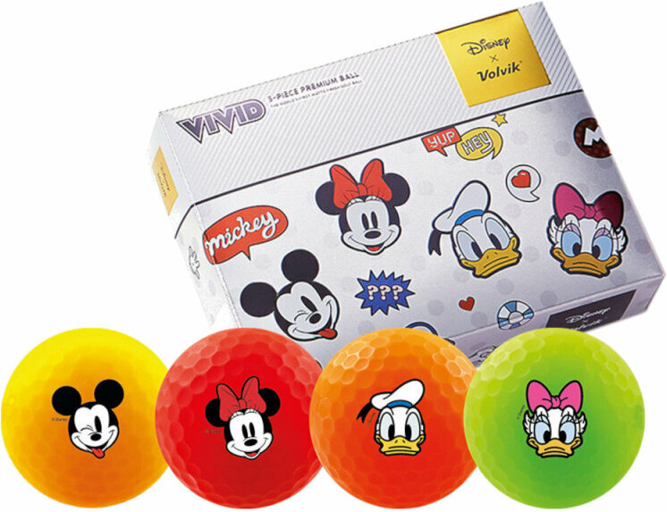 Нова топка за голф Volvik Vivid Disney 12 Pack Golf Balls Mickey and Friends