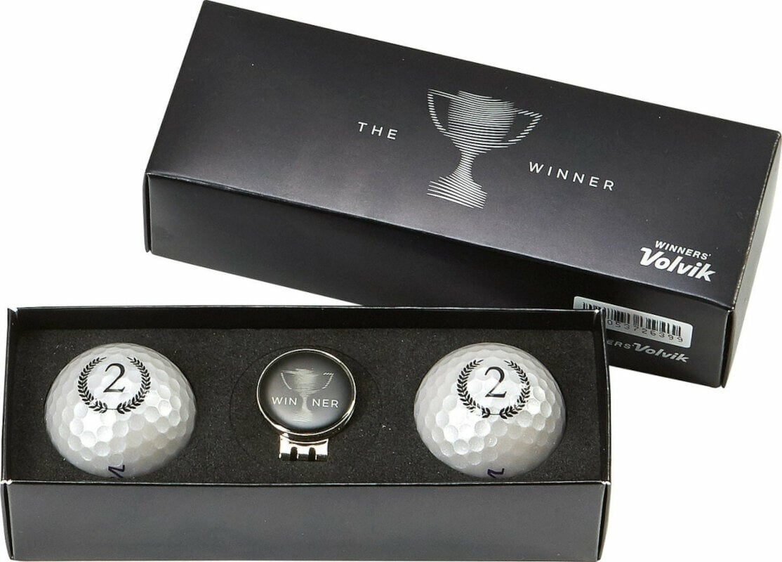 Nova loptica za golf Volvik Champion Box Solice 2 Pack Golf Balls Plus Ball Marker Silver