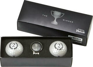 Golfové lopty Volvik Champion Box Solice 2 Pack Silver Golfové lopty