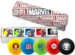 Golfové lopty Volvik Vivid Marvel 2.0 5 Pack Marvel Golfové lopty