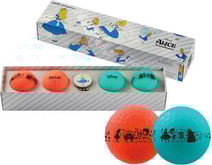 Golfové lopty Volvik Vivid Disney 4 Pack Gift Set Alice in Wonderland Golfové lopty