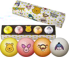 Golfové lopty Volvik Solice Disney 4 Pack Winnie The Pooh Golfové lopty