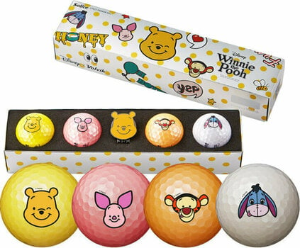 Golfový míček Volvik Solice Disney 4 Pack Golf Balls Winnie The Pooh Plus Ball Marker - 1
