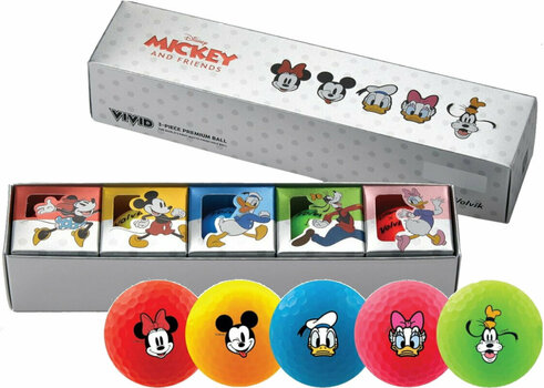 Golfový míček Volvik Vivid Disney 5 Pack Golf Balls Mickey and Friends - 1