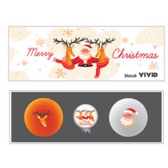 Golfové lopty Volvik Vivid Christmas 2 Pack Vianoce Golfové lopty