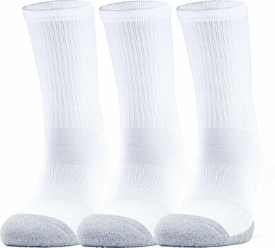 Fitness ponožky Under Armour UA HeatGear Crew 3-Pack White/Steel L Fitness ponožky - 1