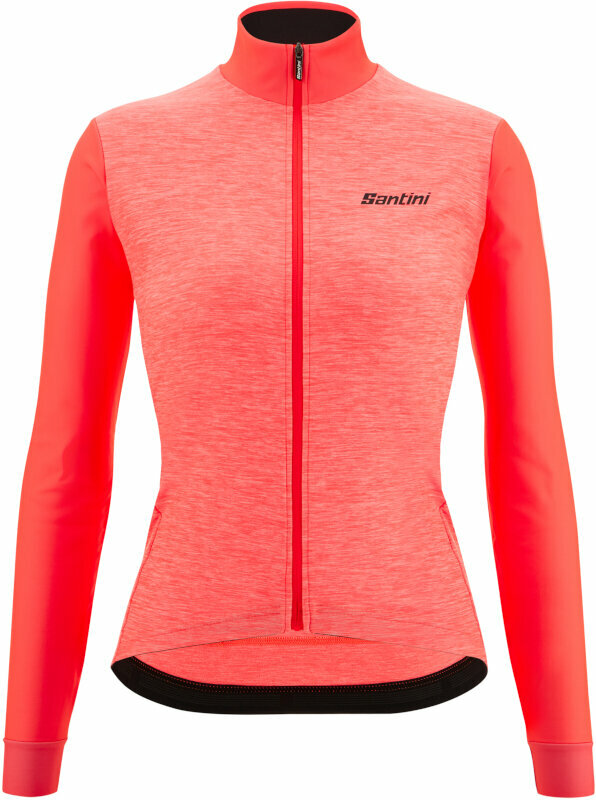 Cyklodres/ tričko Santini Colore Puro Long Sleeve Woman Jersey Bunda Granatina L